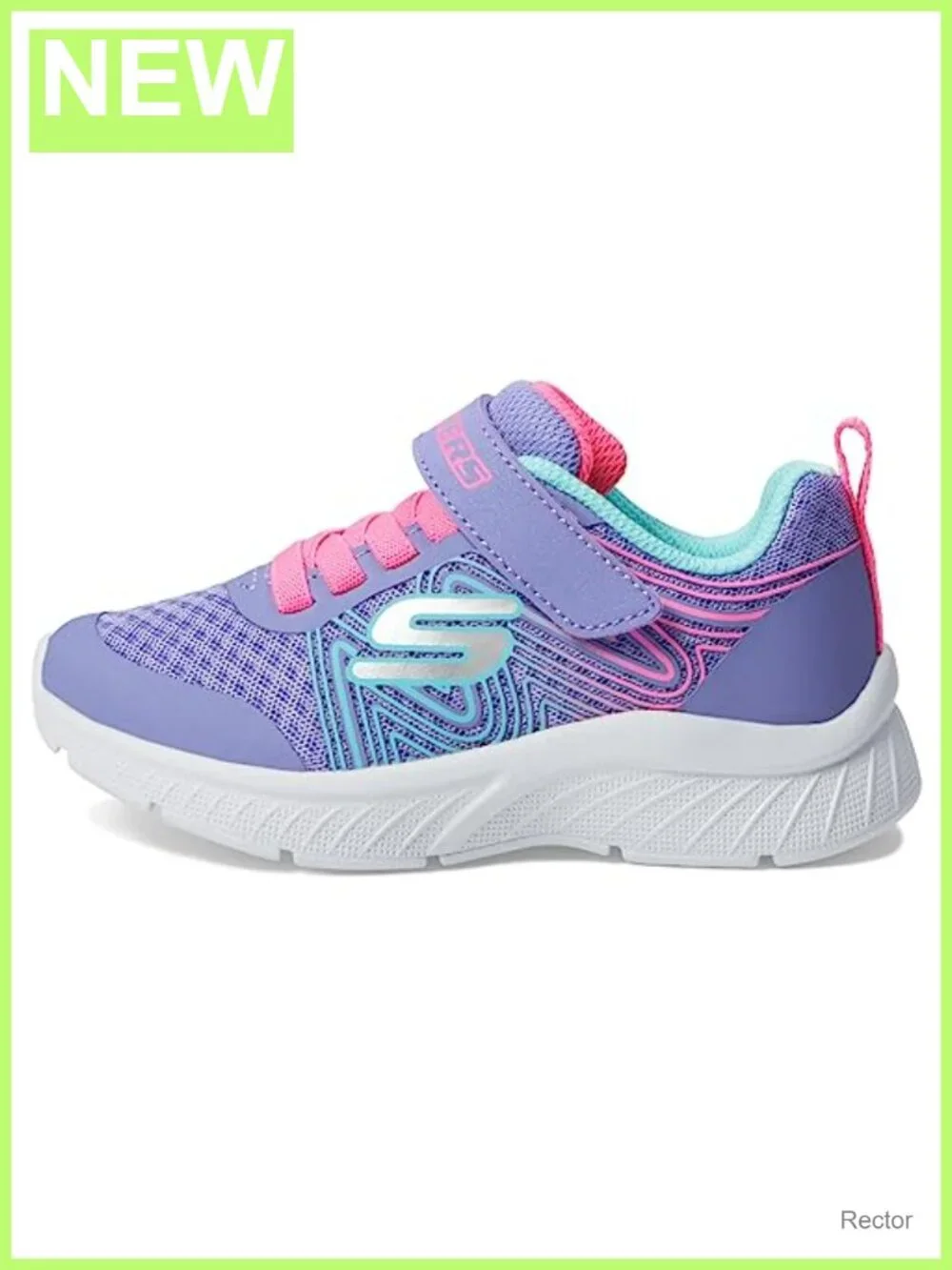 Girls' Microspec Swirl Sweet Lightweight Mesh Sneakers Stretch Lace